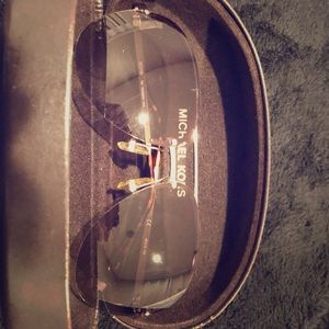 Michael Kors black and silver rimless sunglasses